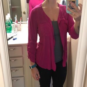 Pink shirt or cardigan